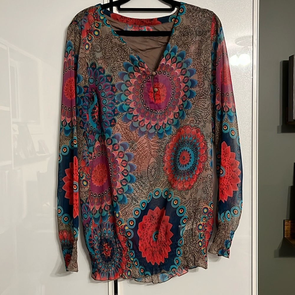 Desigual Multicolor Patterned Top